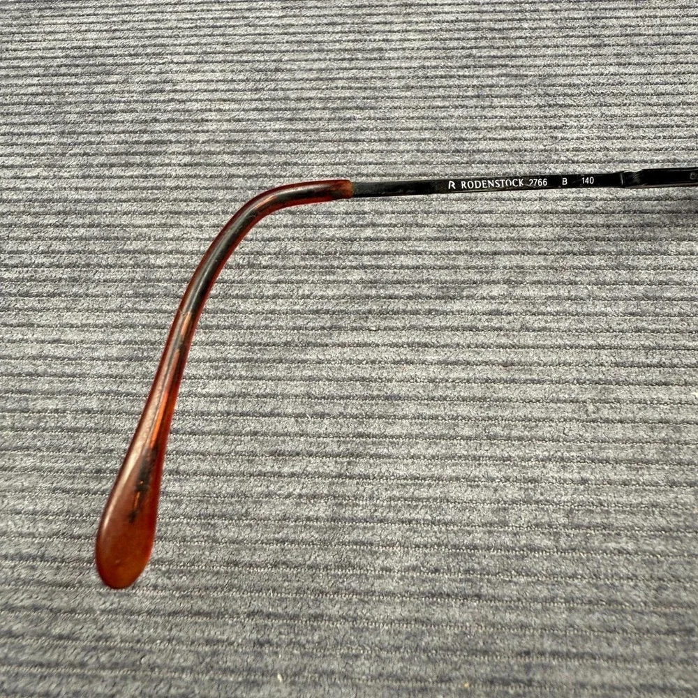 Vintage Rodenstock 2766 B 140 Aviator Glasses Frames Black Silver Germany Retro